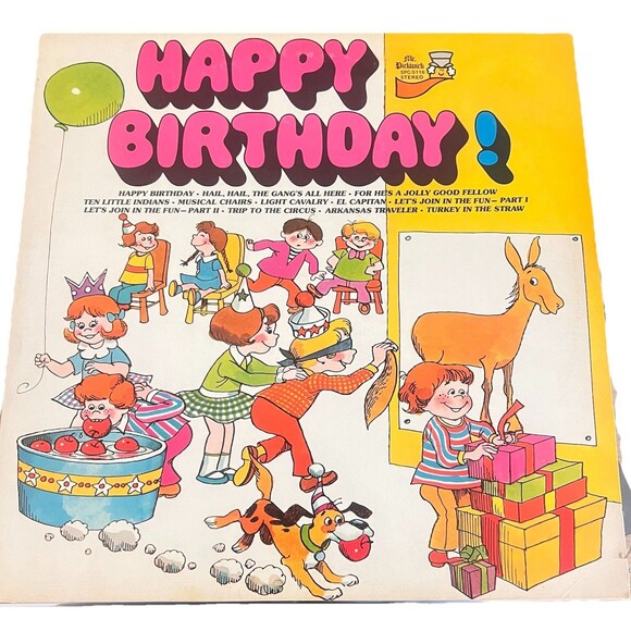 VINTAGE 1974 Happy Birthday Mr. Pickwick Vinyl Record Childrens Party Games - Picture 1 of 16